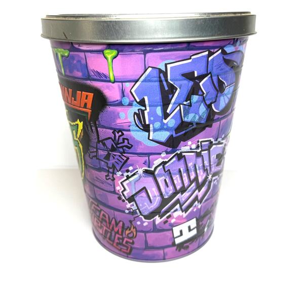 2023 Teenage Mutant Ninja Turtles Mutant Mayhem Movie Popcorn Tin Bucket Lid - Picture 3 of 9
